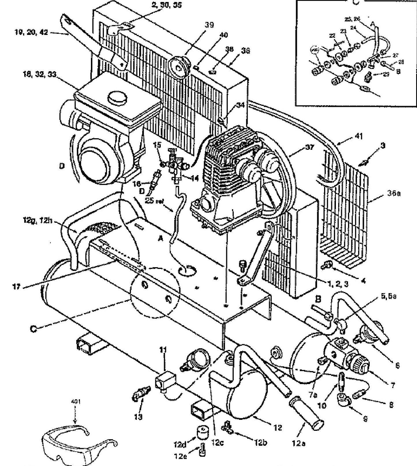 Air Compressor Assembly Parts For MAC6000 Air Compressor By Makita