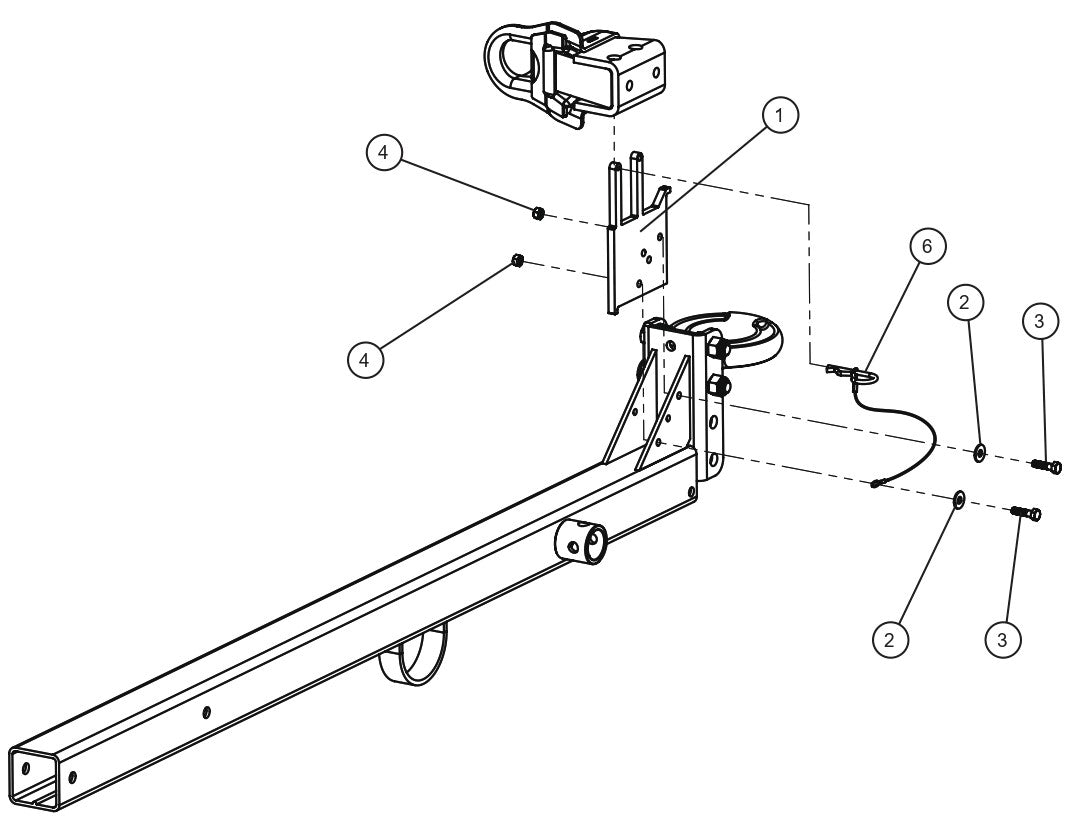 V Series Night-Lite Pro II Adjustable Tongue Extra Coupler Option Parts By Allmand