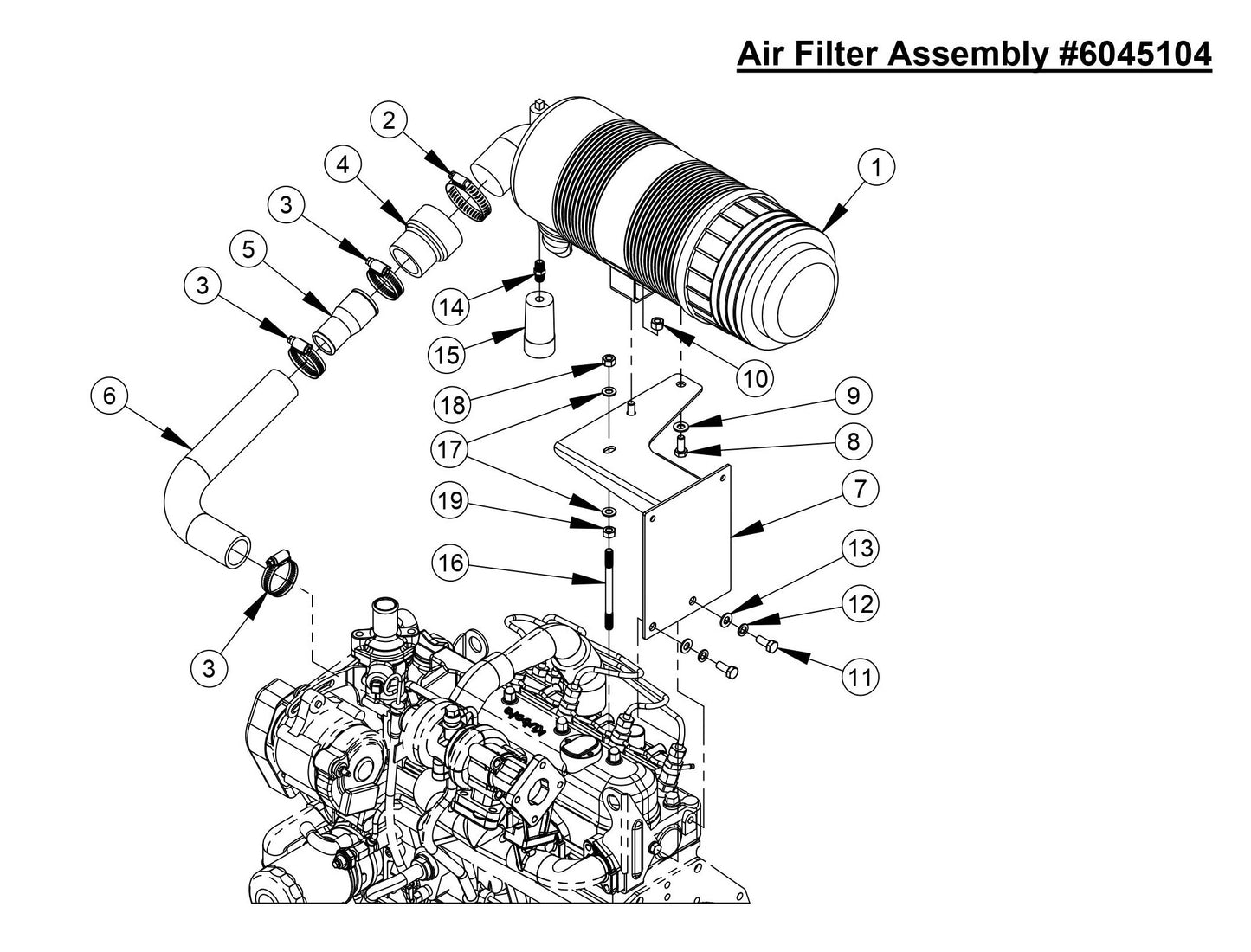 CC4144DXL Air Filter Assembly