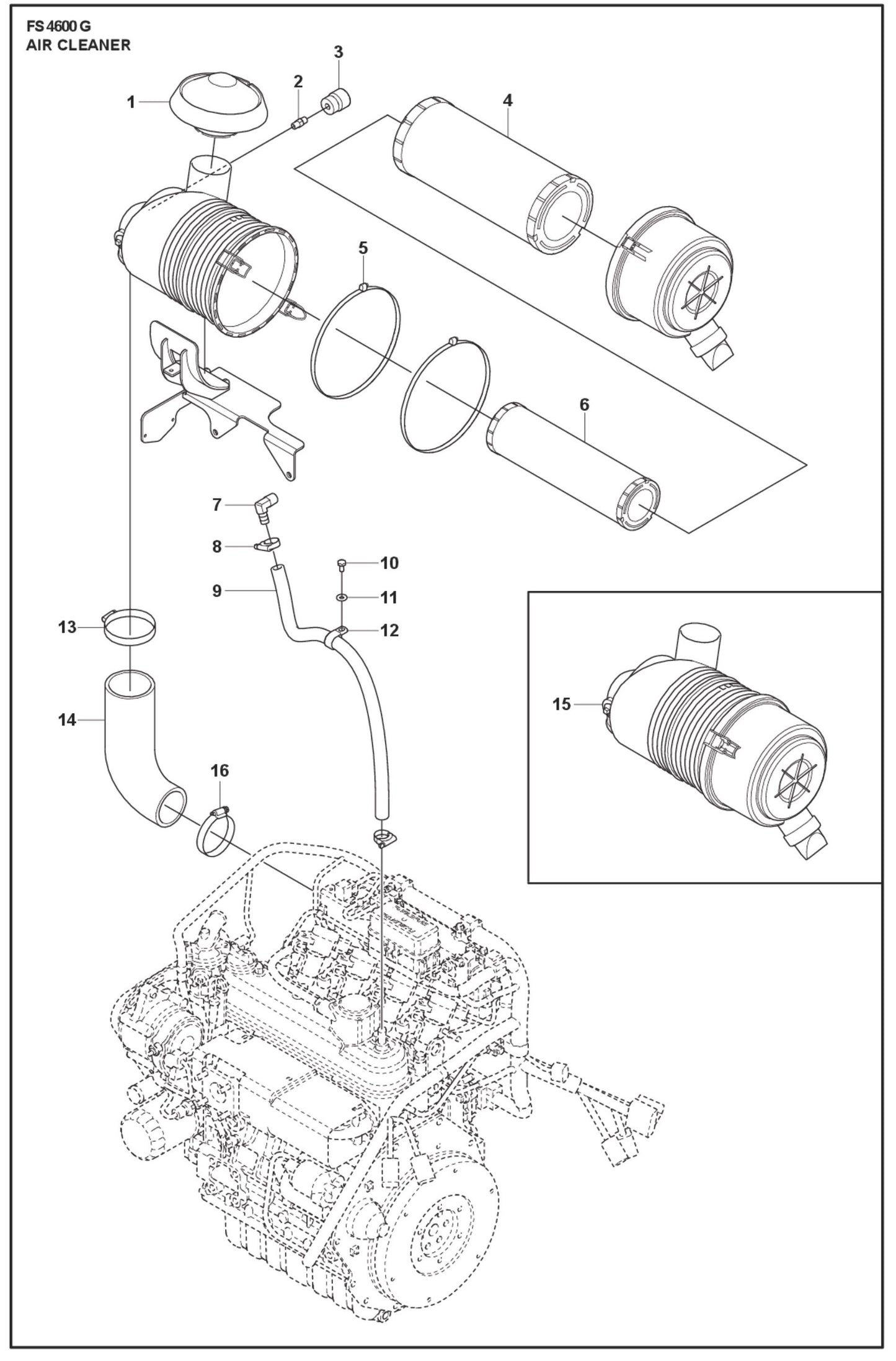 Air Cleaner Parts For FS4600 G By Husqvarna