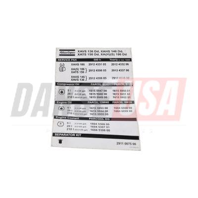 1079992442 INFORMATION LABEL FOR ATLAS COPCO DYNAPAC CHICAGO PNEUMATIC EQUIPMENT
