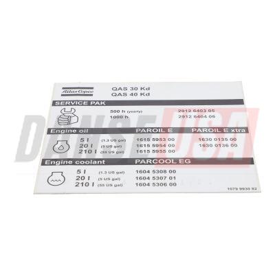 1079993082 LABEL FOR ATLAS COPCO DYNAPAC CHICAGO PNEUMATIC EQUIPMENT