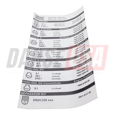 1079993165 DECAL FOR ATLAS COPCO DYNAPAC CHICAGO PNEUMATIC EQUIPMENT