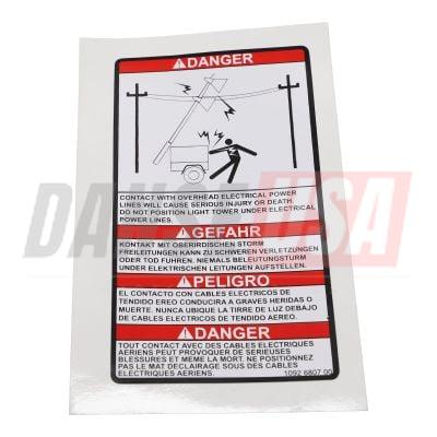 1092680700 DECAL - DANGER ELEC. POWER LIN FOR ATLAS COPCO DYNAPAC CHICAGO PNEUMATIC EQUIPMENT