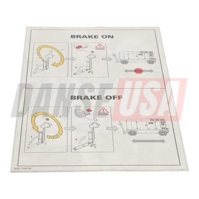 1626124000 DECAL INSTRUCT. WORKING FOR ATLAS COPCO DYNAPAC CHICAGO PNEUMATIC EQUIPMENT