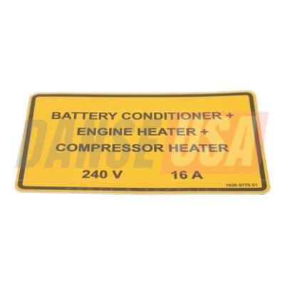 1626977501 DECAL INSTRUCT. FOR ATLAS COPCO DYNAPAC CHICAGO PNEUMATIC EQUIPMENT