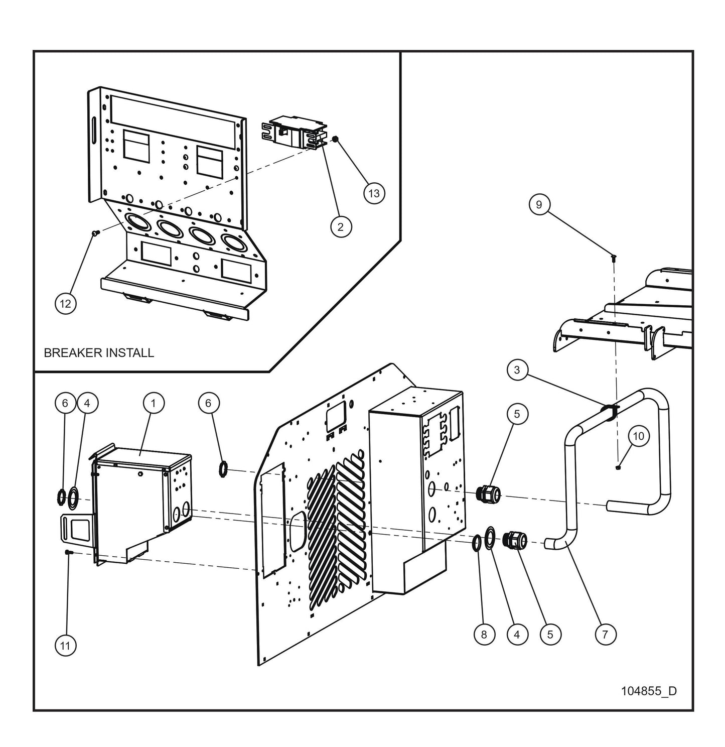 Auxilary 2-20A GFCI 1-50A Outlet Panel Install Group Parts By Allmand