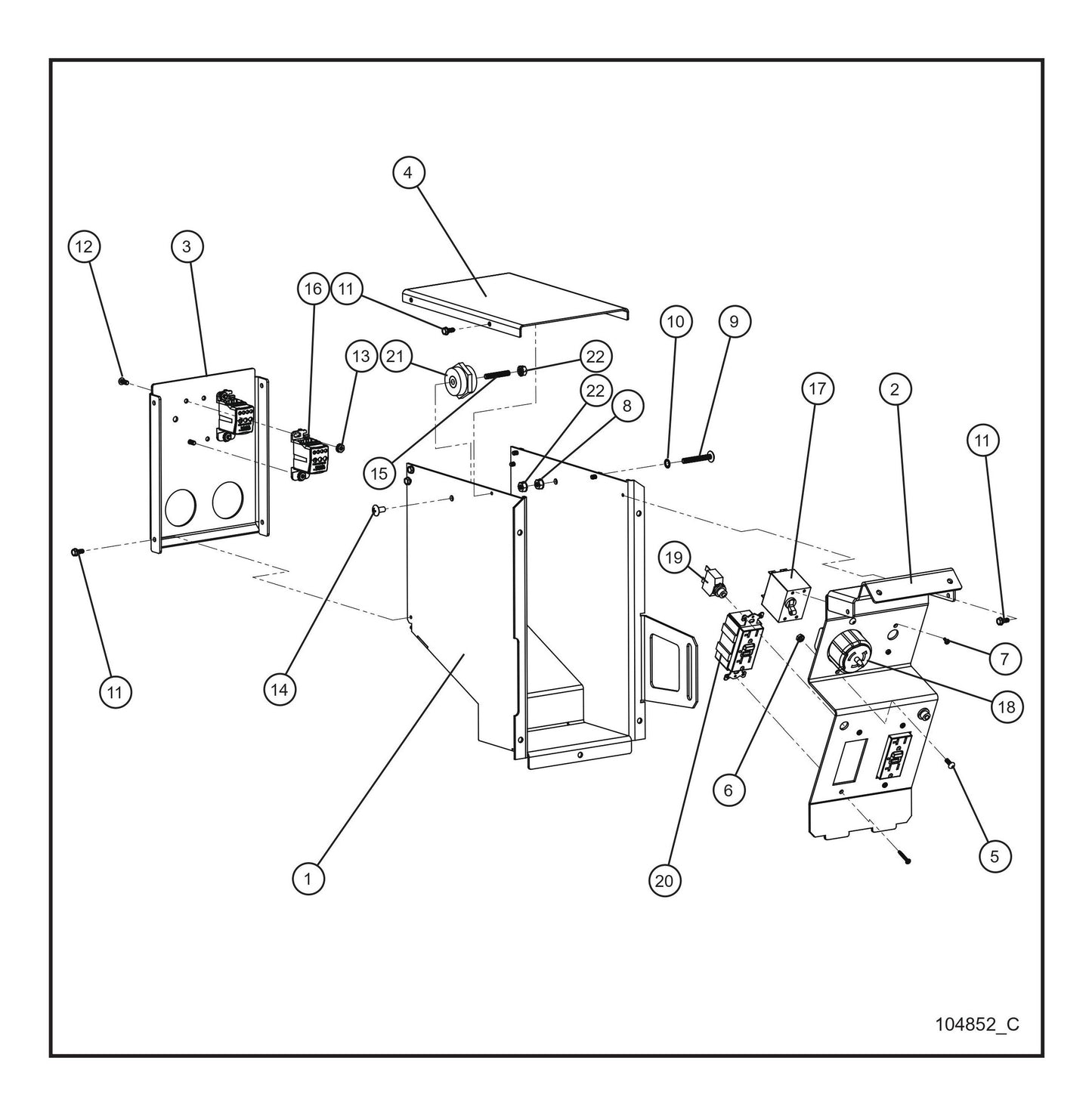 Auxilary 2-20A GFCI 1-50A Outlet Panel Parts By Allmand