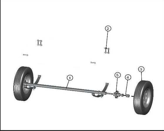 ECLIPSE AB 2220 SE ARROW BOARD Axle and Wheel parts by allmand