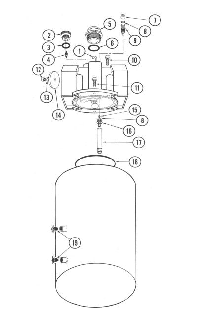 B-999 AirRam Parts Breakdown/Line Oiler Assembly Parts