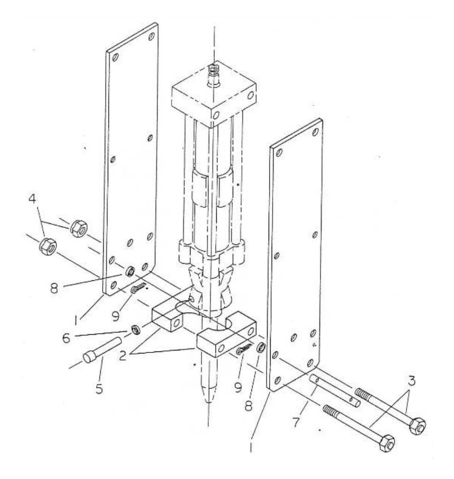 B-999 AirRam Optional Mounting/Heavy Duty Arrangement Assembly Parts