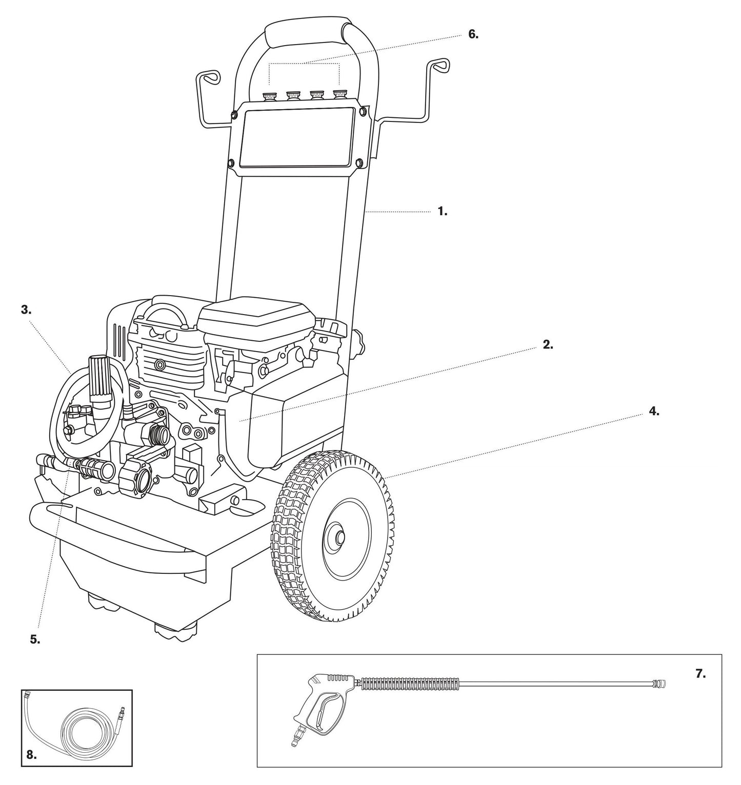 BE B275HC Pressure Washer Assembly-1 Parts by BE Power Equipment
