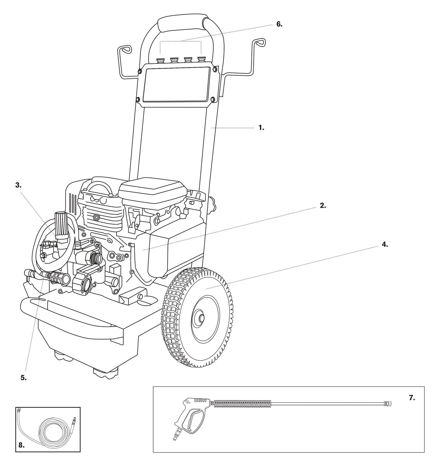 BE B316HAS Pressure Washer Assembly-1 Parts by BE Power Equipment