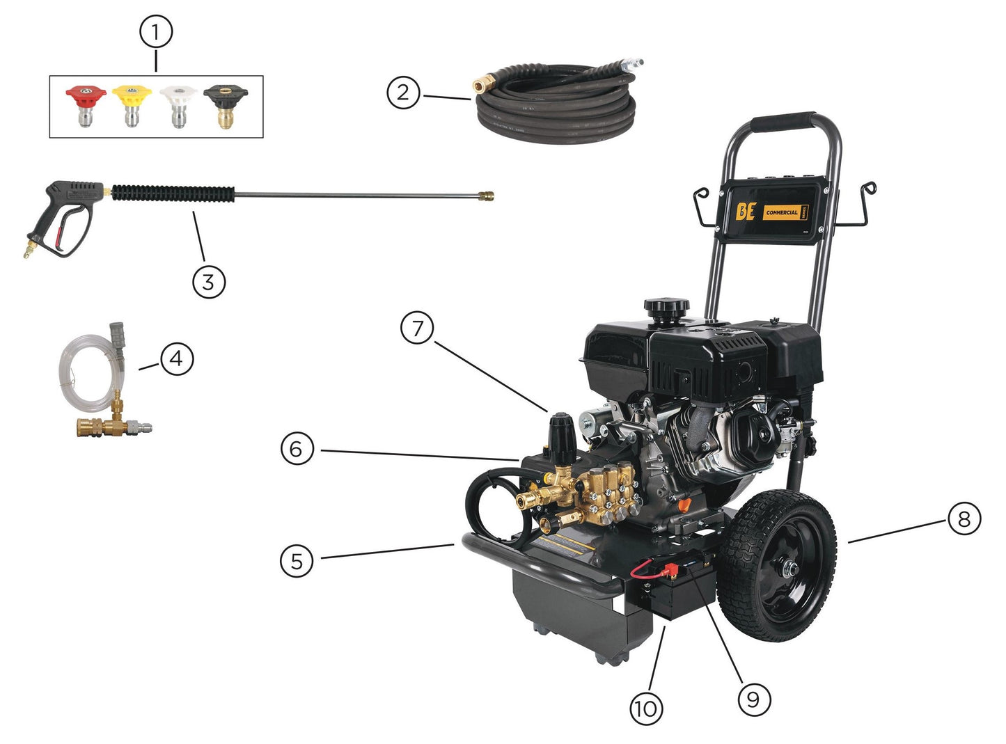 BE B4415REAS Pressure Washer Components Parts by BE Power Equipment