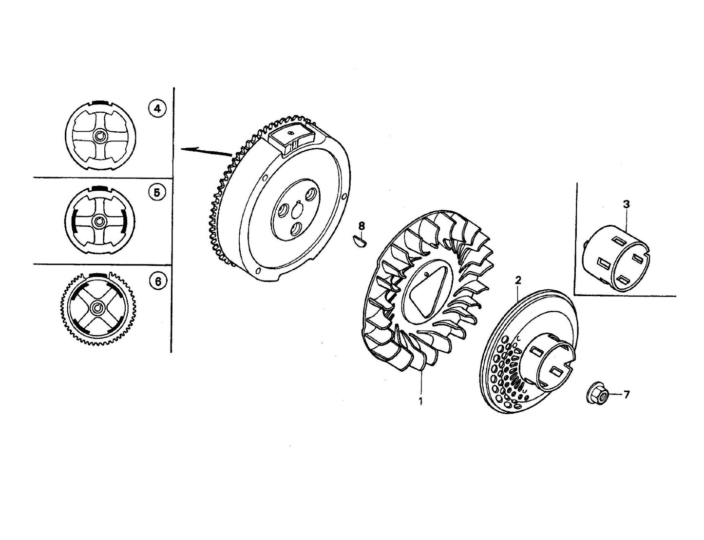 BA-Series Flywheel Assembly Parts by Multiquip Whiteman