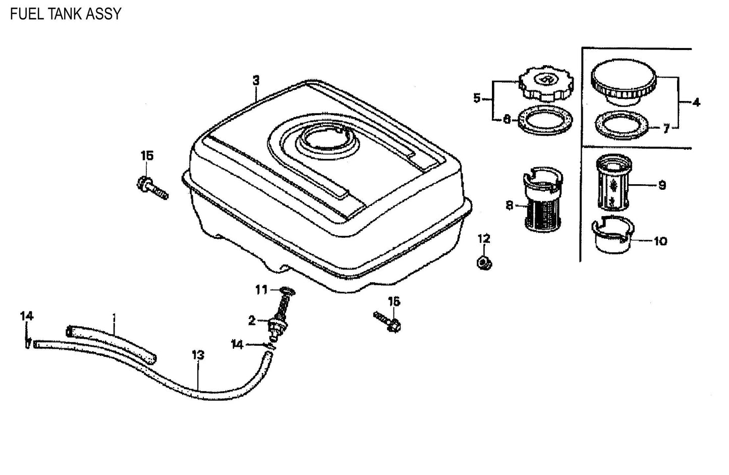 BA-Series Fuel Tank Assembly Parts by Multiquip whiteman