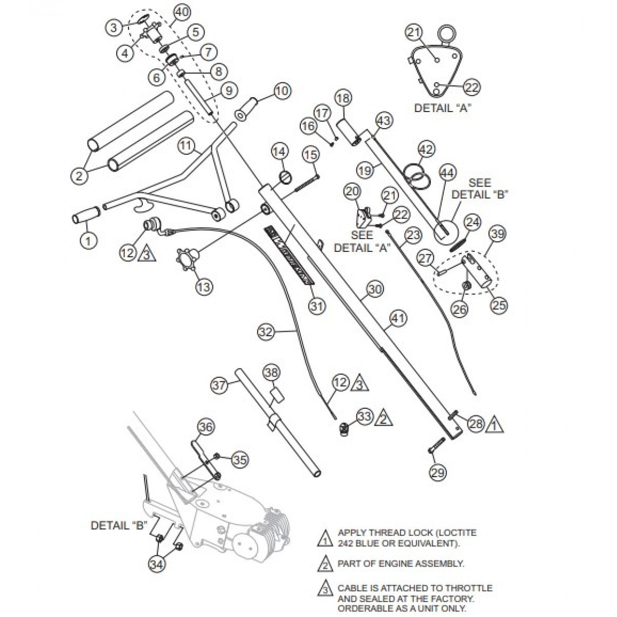 BA-Series Standard Handle Assembly Parts by Multiquip Whiteman