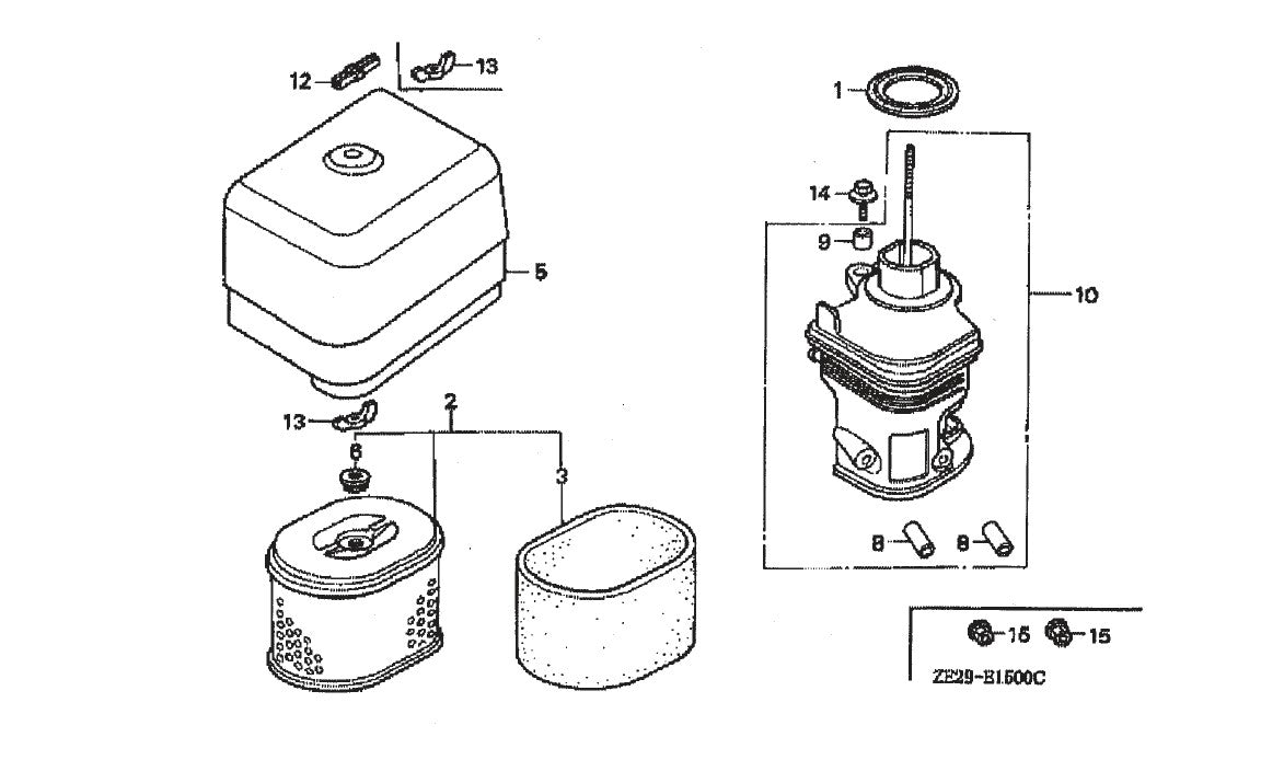 BA-Series Air Clearner Assembly. Parts by Multiquip Whiteman