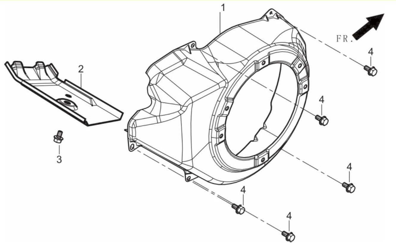 BE6500ER Generator Shroud Assembly Parts by BE Power Equipment