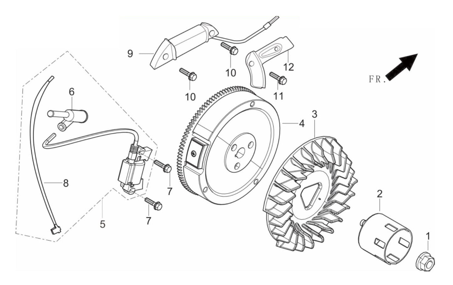 BE6500ER Generator Flywheel Subassembly Parts by BE Power Equipment