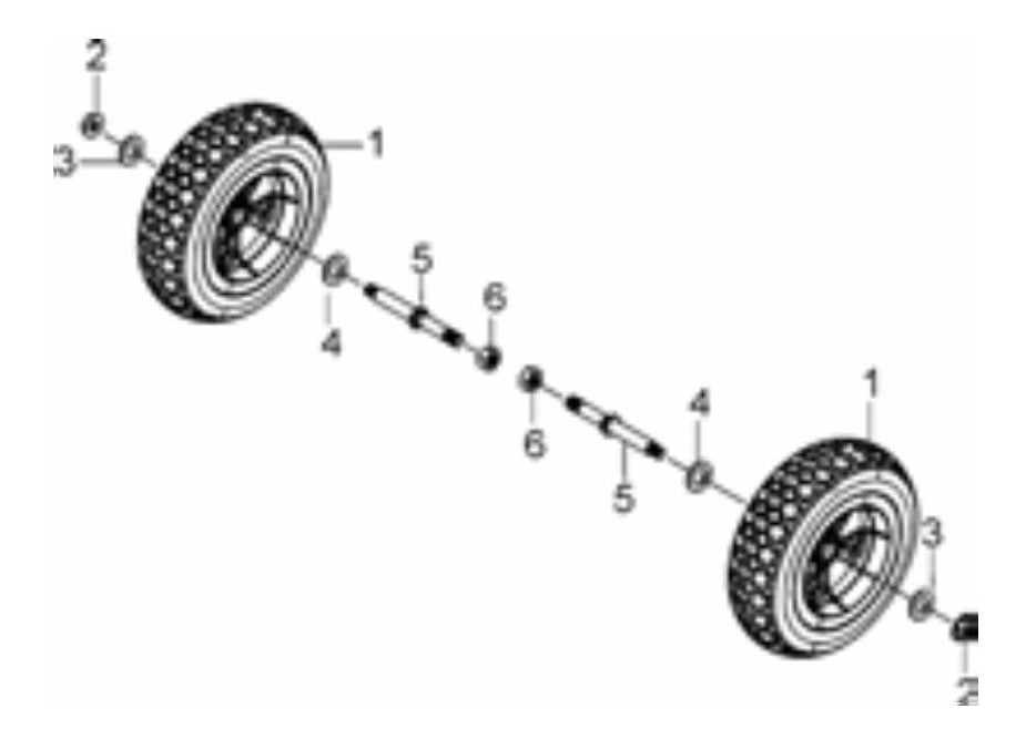 BE9000ERUSC Generator Wheel, Front Assembly Parts by BE Power Equipment