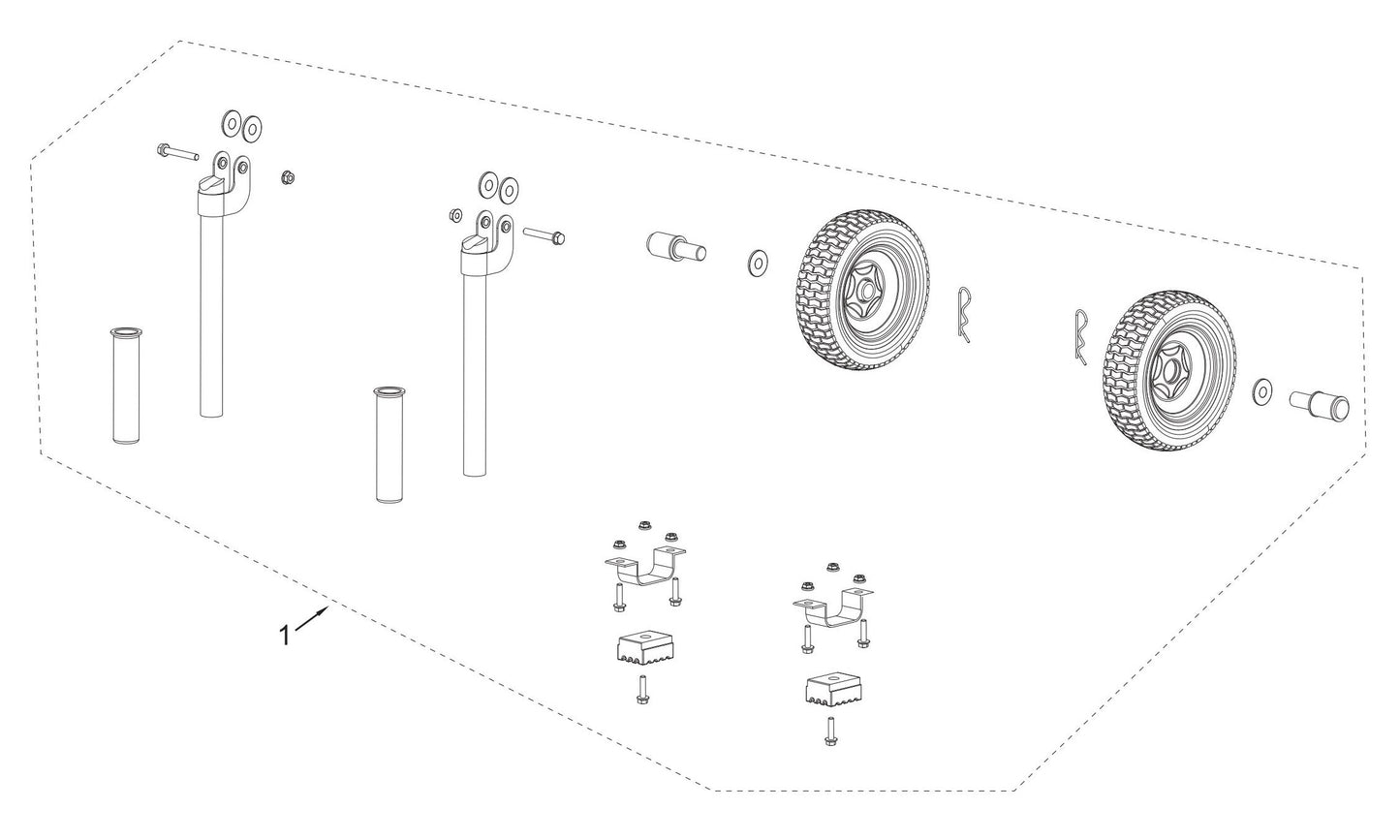 BE11000 Generator Wheel and Handle Set Assembly Parts by BE Power Equipment