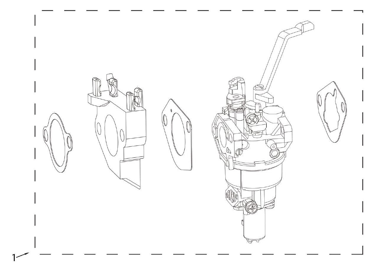 BE12500T Generator Carburetor Assembly Parts by BE Power Equipment