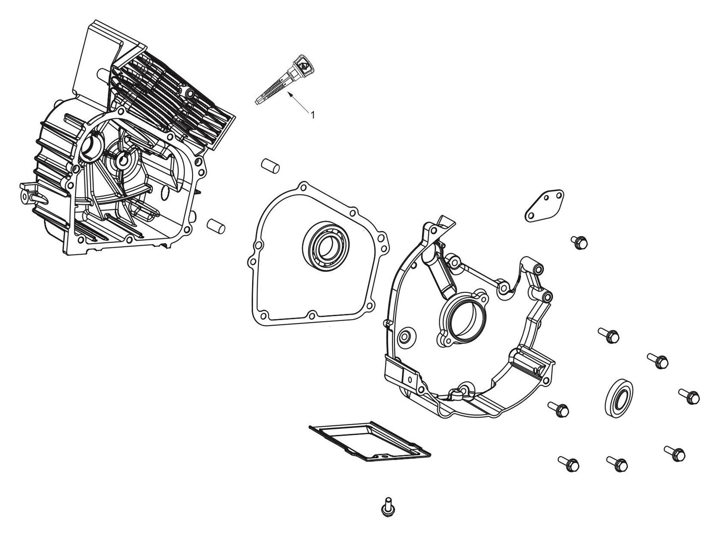 BE2800i Inverter Generator Crankcase Assembly Parts by BE Power Equipment