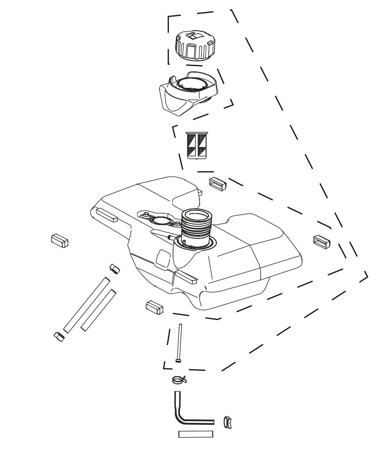BE2800i Inverter Generator Fuel Tank Components Assembly Parts by BE Power Equipment