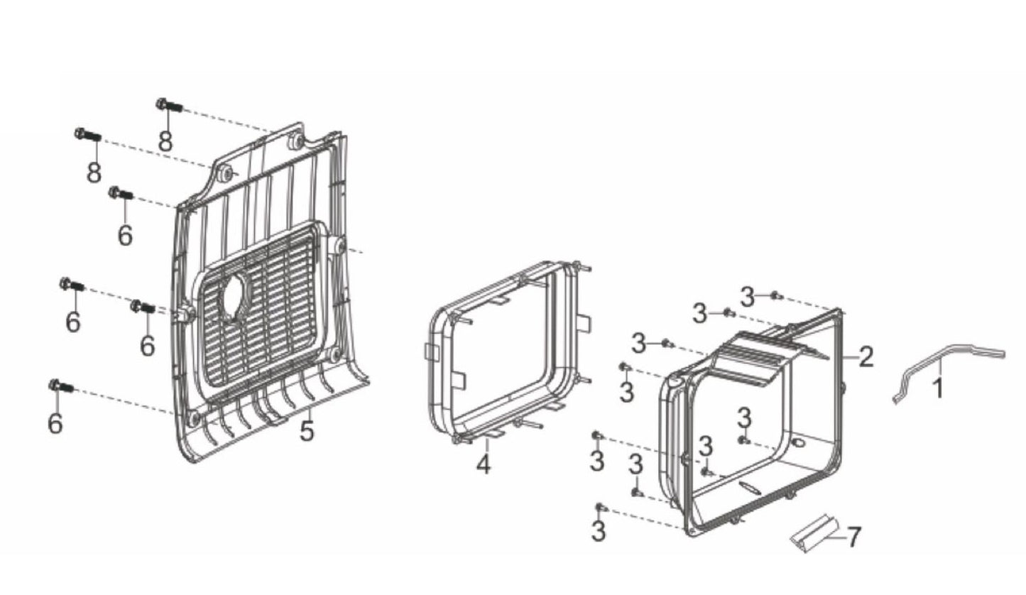 BE3500IP Inverter Generator Muffler Cover Assembly Parts by BE Power Equipment