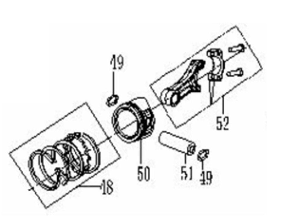 BE3500PS Generator Piston/Connecting Rod Assembly Parts by BE Power Equipment