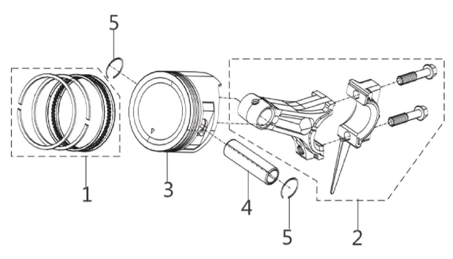 BE3600IE Inverter Generator Crankshaft Rod and Ring Set Assembly Parts by BE Power Equipment