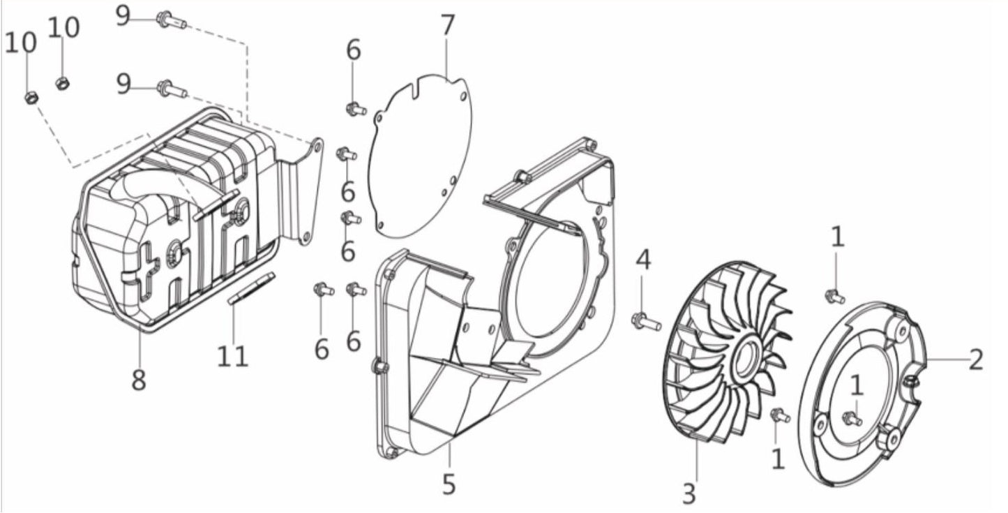 BE3600IE Inverter Generator Muffler Assembly Parts by BE Power Equipment