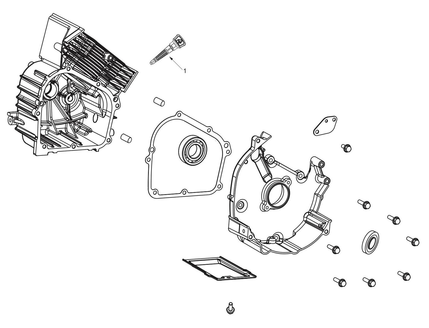 BE4000I Inverter Generator Crankcase Assembly Parts by BE Power Equipment