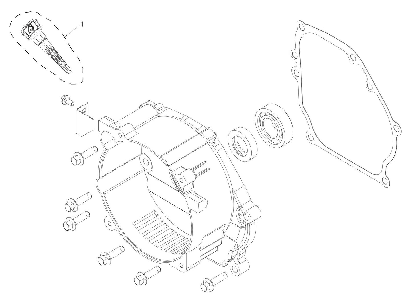 BE4800 Generator Crankcase Cover Assembly Parts by BE Power Equipment