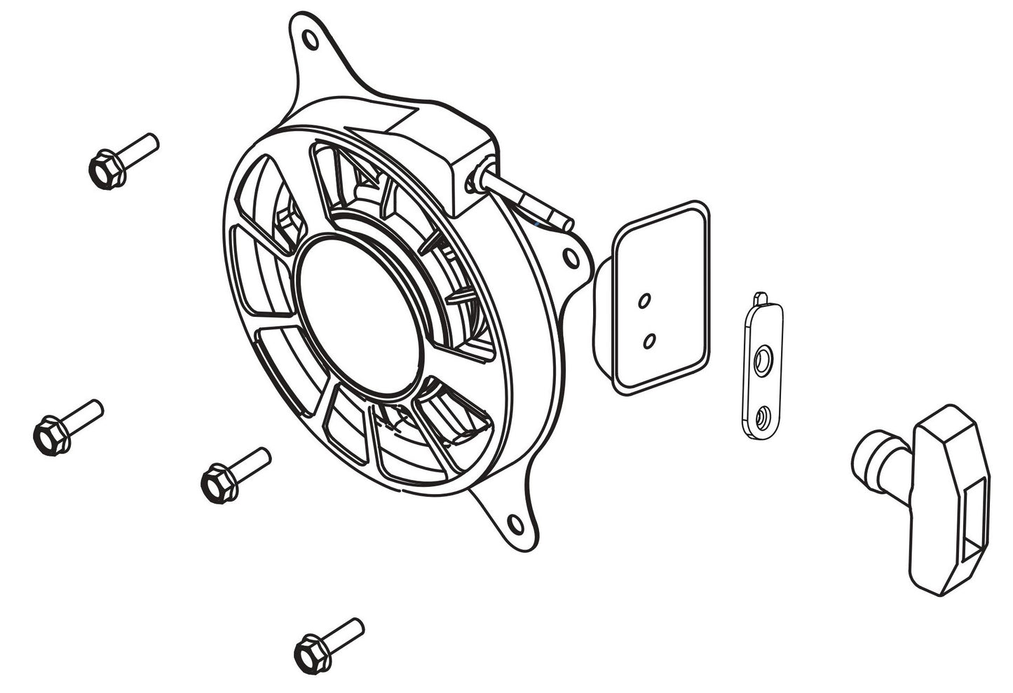 BE7500ID Inverter Generator Engine Starter Assembly Parts by BE Power Equipment