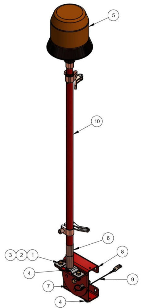 BDF6048B Bacon Light assembly Parts By Allen Engineering