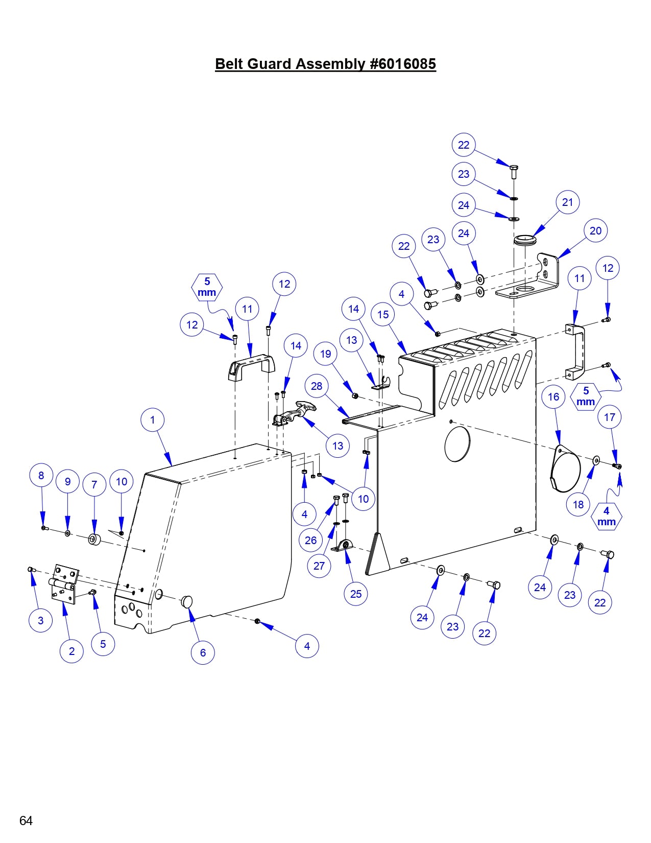 CC9074DK Belt Guard Assembly Parts