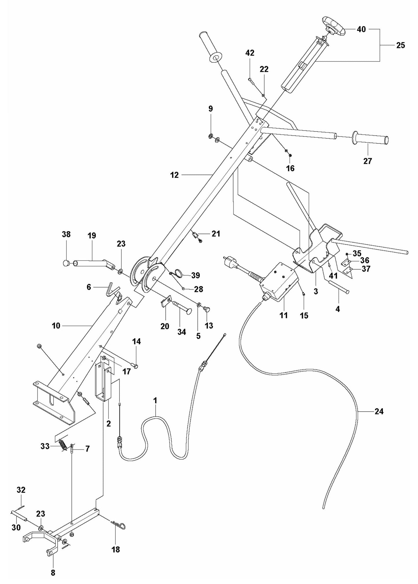 BG 245 E Handle Assembly Parts