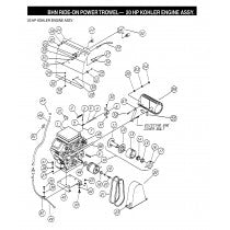 BHN Ride On Power Trowel 20 HP Kohler Engine Assembly Parts by Multiquip Whiteman