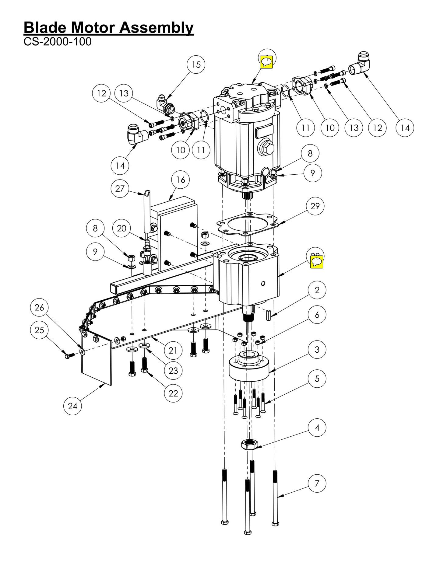 CS-2000-100 Blade Motor Assembly
