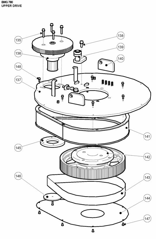 BMG 780 Upper Drive Assembly-2 Parts