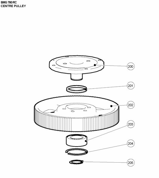 BMG 780 RC Centre Pulley Assembly Parts