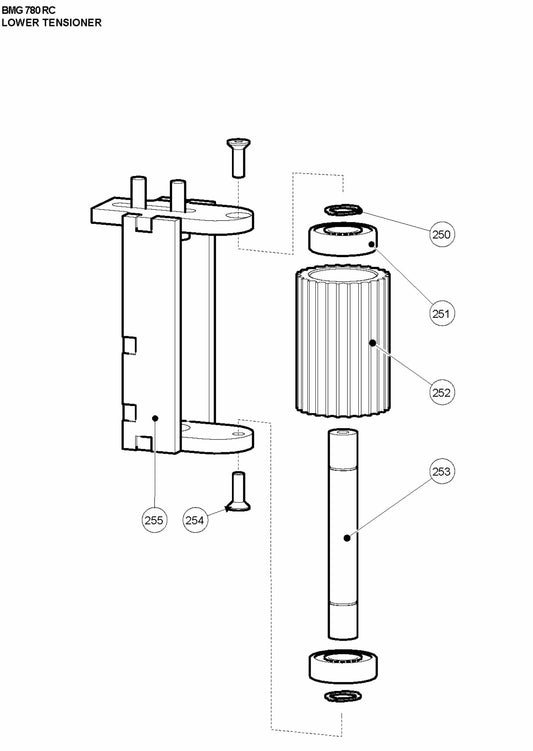 BMG 780 RC Lower Tensioner Assembly Parts