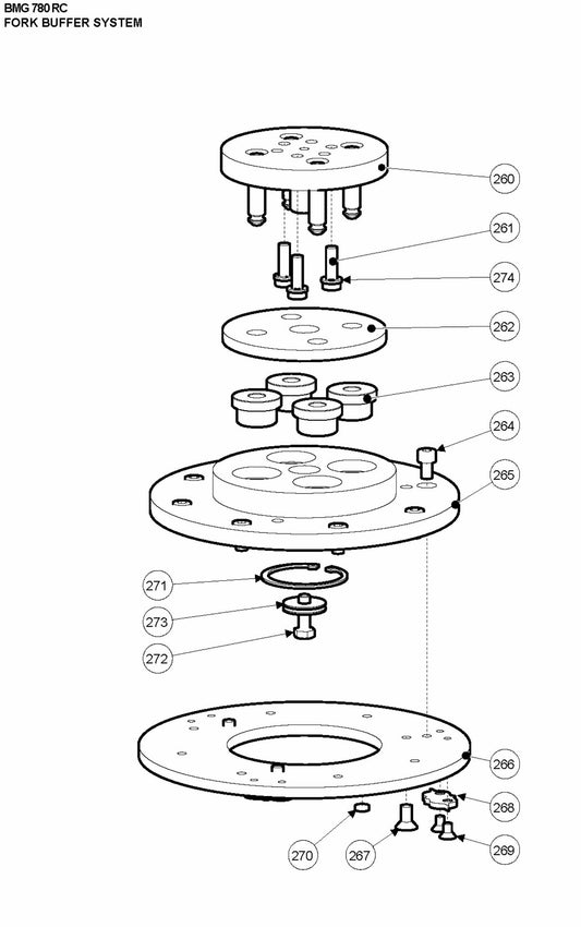 BMG 780 RC Fork Buffer System Assembly Parts