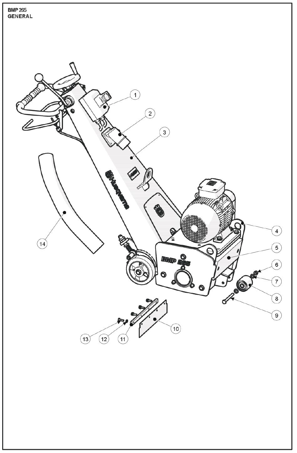 General Parts For BMP 265 Petrol By Husqvarna