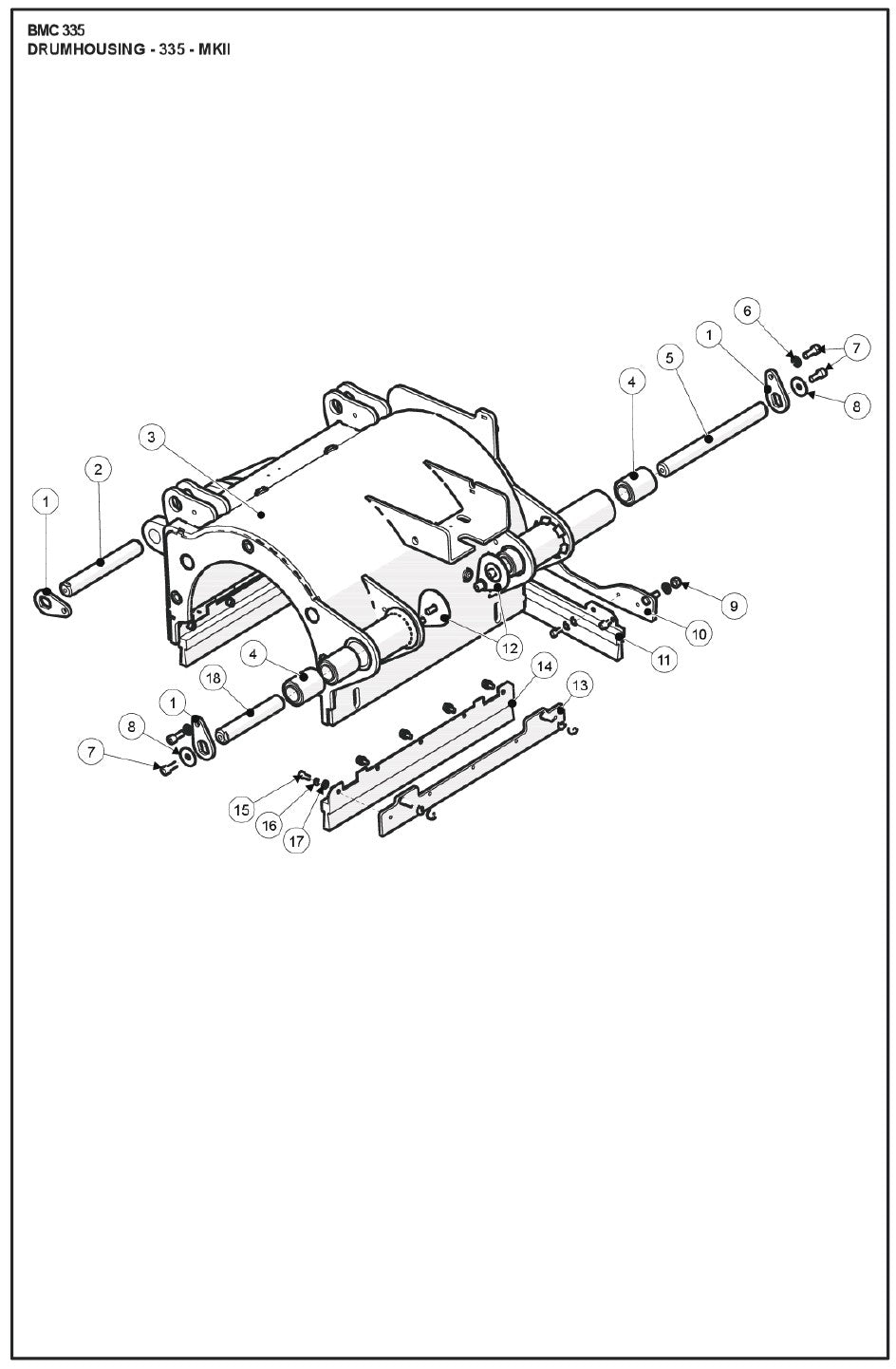 Drumhousing - 335 - MKII Parts For BMP 335 By Husqvarna