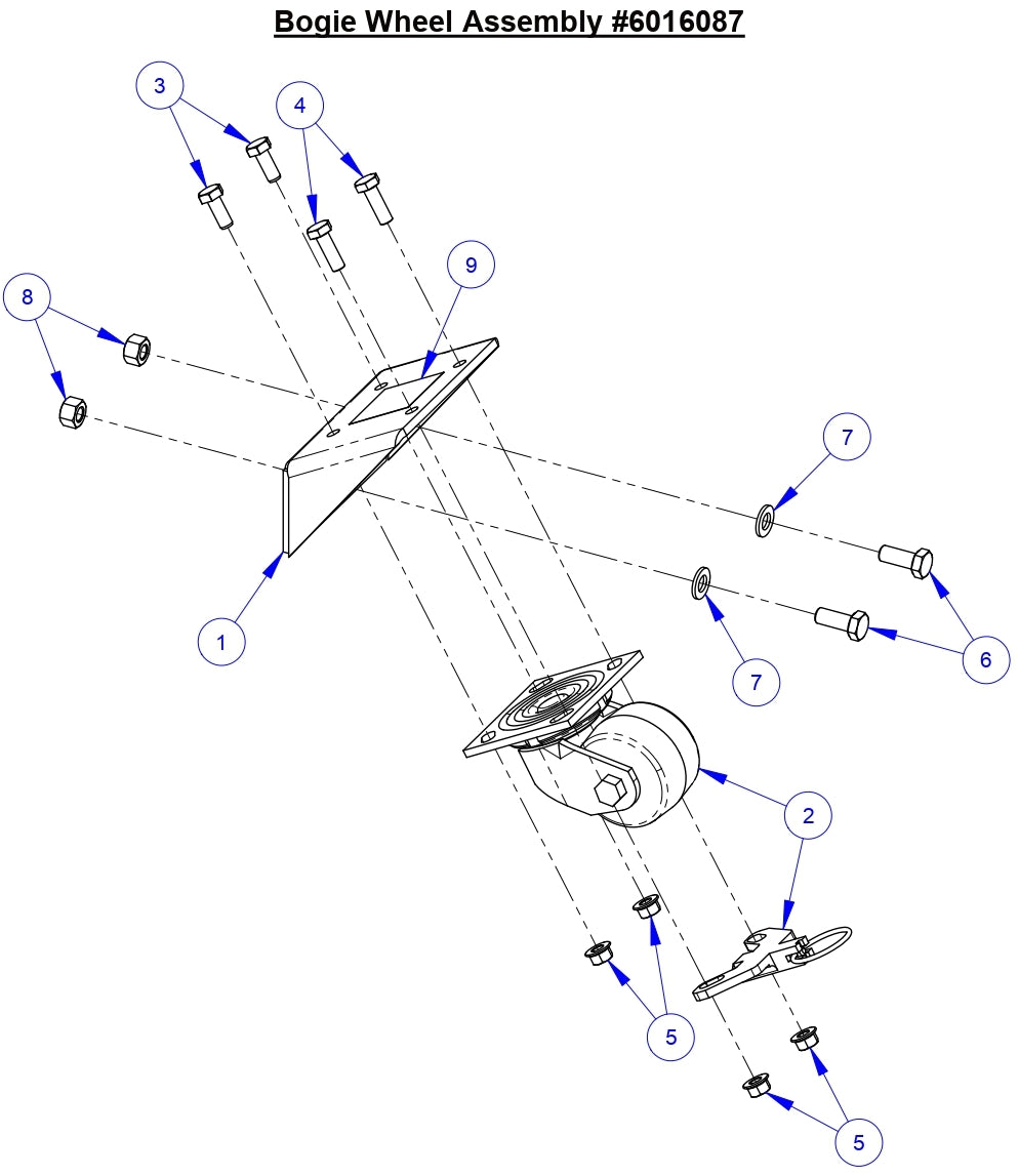 CC9074DK Bogie Wheel Assembly Parts