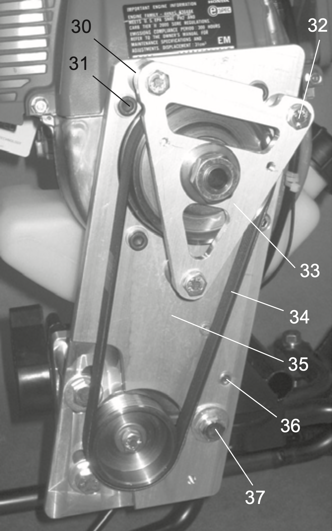 BP-35 Pulley Belt and Bracket Assembly