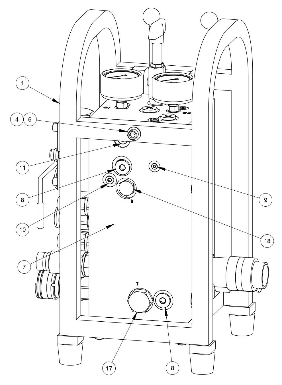 BS-2 Remote Control with water Fittings & Hoses 5800112 Parts